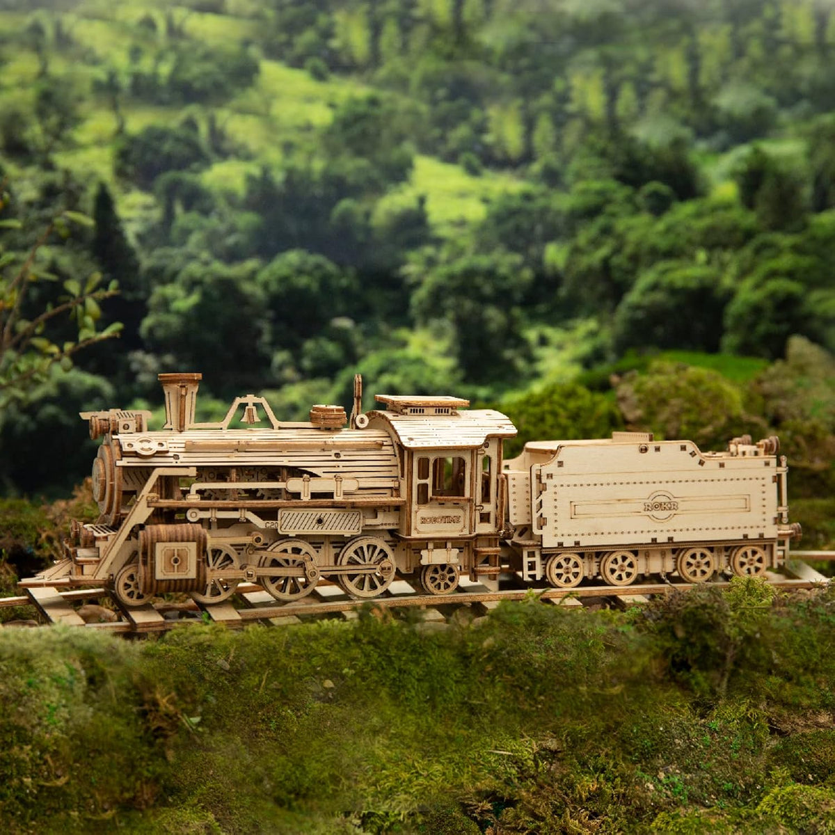 ROKR Kits de modelos de coche de madera 3D rompecabezas de construcción de modelos para adultos para construir, modelo educativo de ensamblaje, decoración de escritorio/pasatiempos de bricolaje