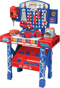 Marvel Spidey & His Amazing Friends - Juego de banco de herramientas de 55 piezas, auto desmontable