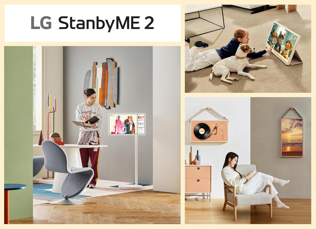 LG Televisor portátil con pantalla táctil StanbyME 2 de 27 pulgadas con