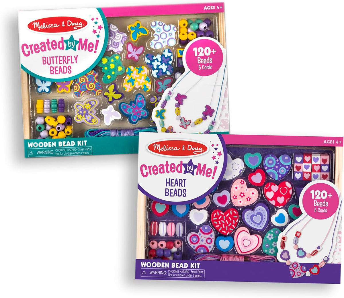 Set de cuentas Melissa & Doug, amigos de la mariposa, talla única , Multicolor