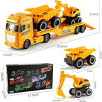 Dwi Dowellin Camión transportador de construcción para niños, Camión de construcción
