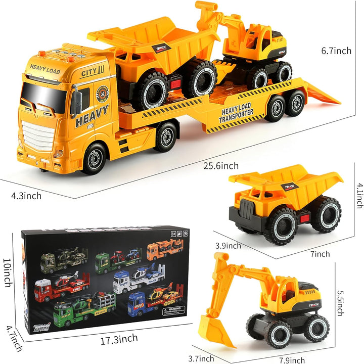 Dwi Dowellin Camión transportador de construcción para niños, jugue...