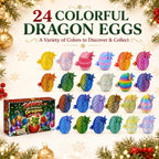 EIMONEY 24 huevos de dragón impresos en 3D con dragón en el interior, diseño de dragón movible realista, dragón impreso en 3D, juego de juguetes de dragón, animales coleccionables en 3D para adultos y