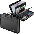 DocSafe Archivador de acordeón con cerradura de combinación, carpeta de archivos expandible resistente al fuego e impermeable con múltiples bolsillos, organizador de documentos para almacenamiento