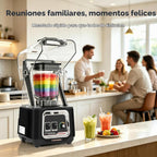 Licuadora comercial, licuadoras de encimera de 2200 W con escudo extraíble, licuadora silenciosa para batidos y trituración de hielo, licuadoras profesionales de 52 onzas, 38000 RPM para cocina, K80 (negro)