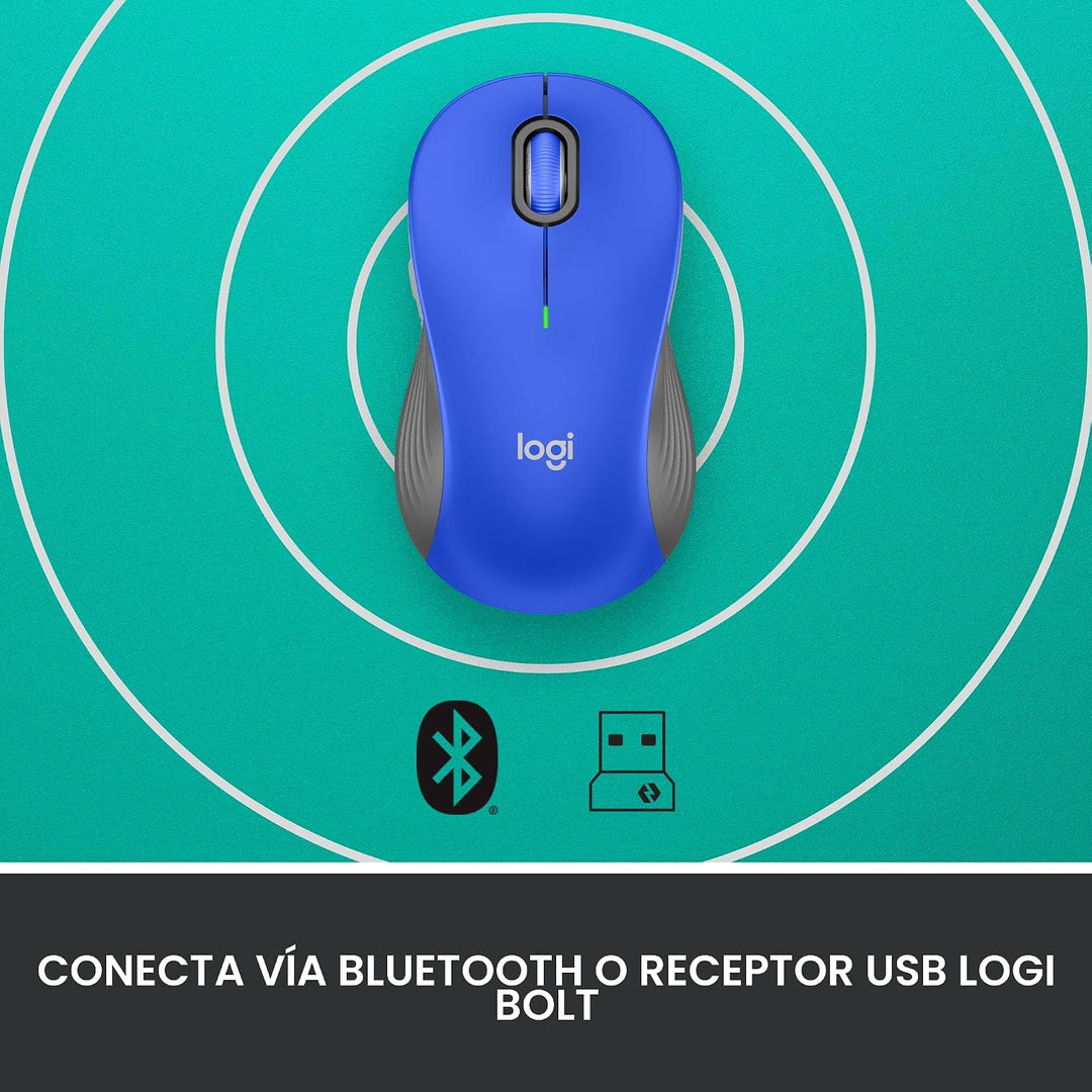 Logitech Signature M550 L - Mouse inalámbrico de tamaño completo, p...