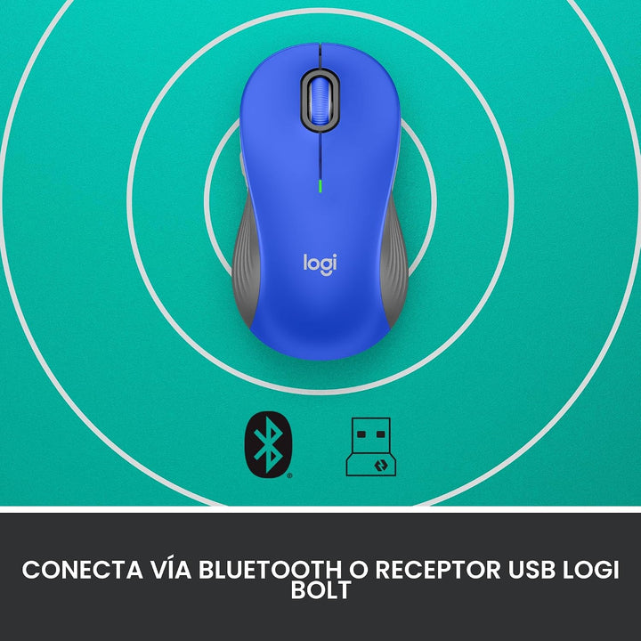 Logitech Signature M550 L - Mouse inalámbrico de tamaño completo, p...