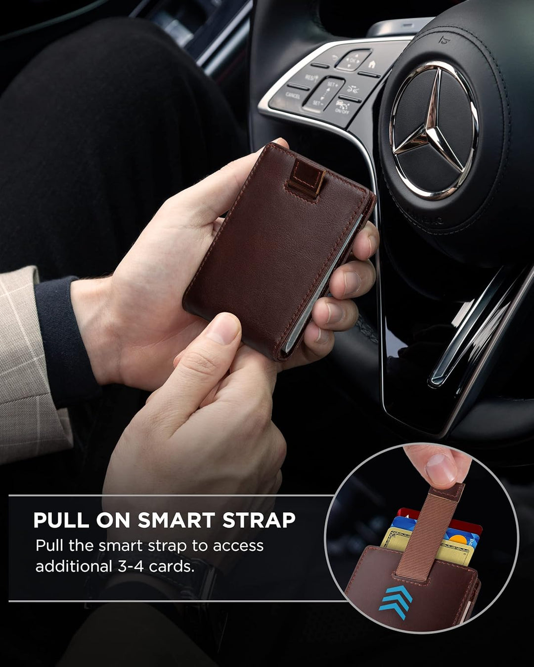 SERMAN BRANDS RFID Blocking Slim Bifold Genuine Leather Minimalist...