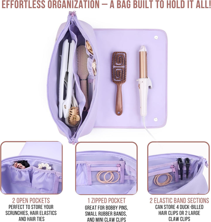 BAREFOOT CARIBOU Bolsa de viaje para herramientas para el cabello y...