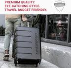 SwissGear 7366 Signature Hardside - Maleta expandible con ruedas giratorias, cerradura TSA, negro, cuadros, grande, 27 pulgadas