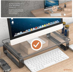 Soporte fijo para monitor de computadora.