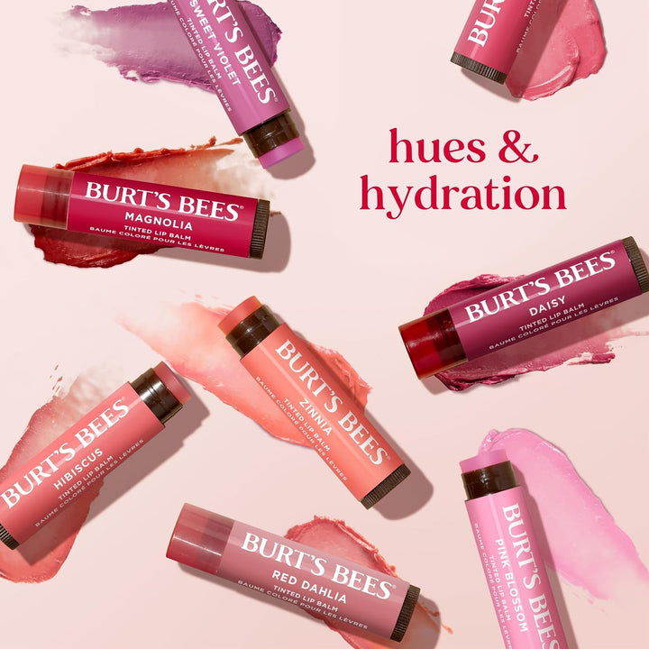 Burt's Bees Bálsamo labial con color con fórmula de bálsamo tin...