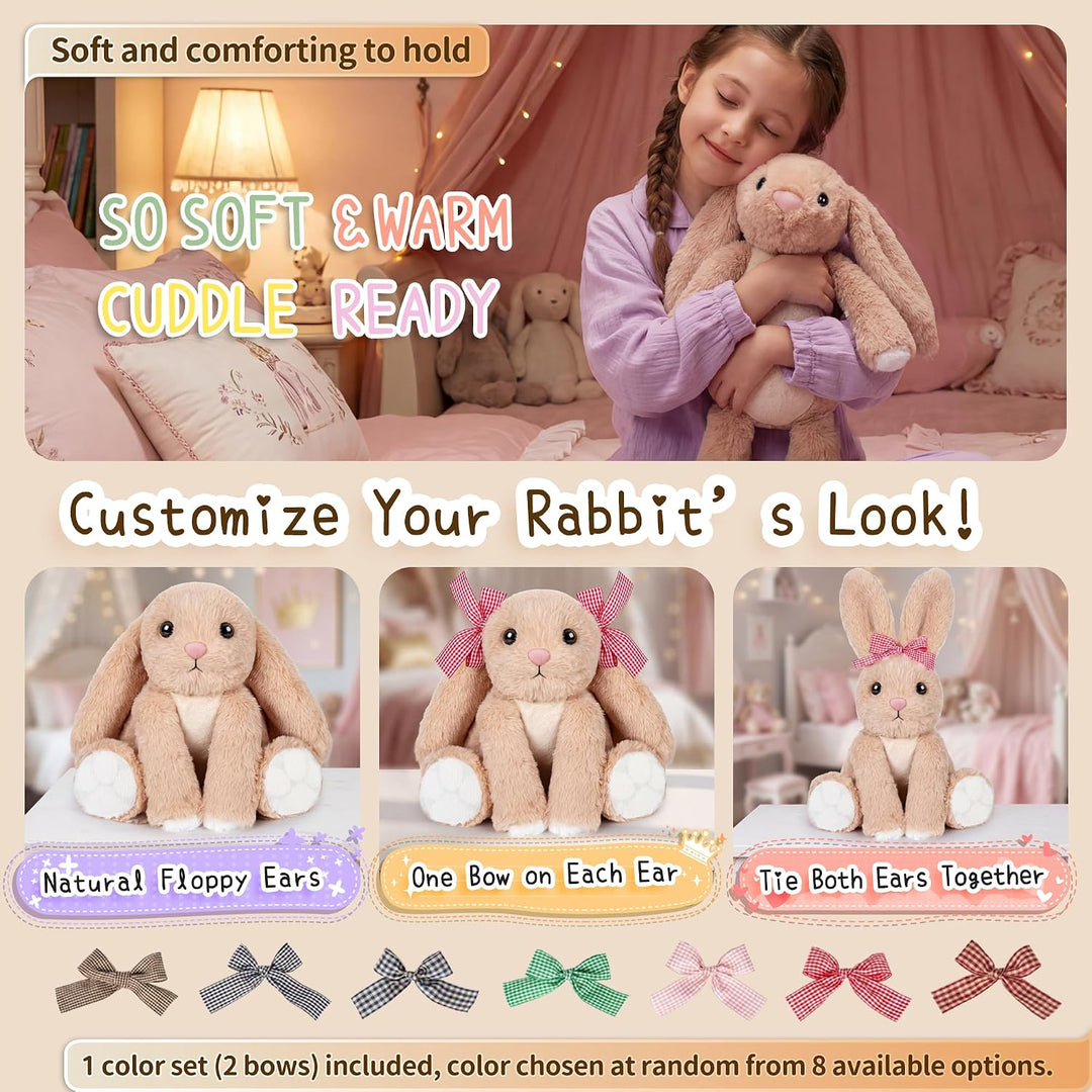 Almohadilla térmica de conejo de felpa, animal de peluche eléctrico...