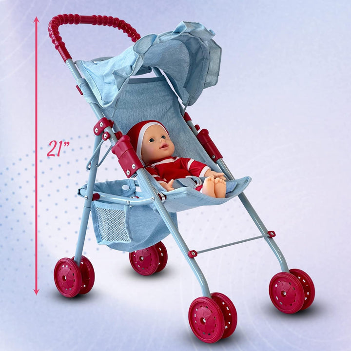 Mi primer cochecito de muñeca bebé para niños pequeños de 3 años, n...