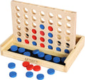 TOWO Juego de madera 4 en una fila, juego de mesa clásico de estrategia