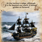 Juego de bloques de construcción de barco pirata, juguetes de barco pirata negro, 3 mástiles, kit de modelo clásico de barco de vela con soporte de exhibición, regalos de cumpleaños para adultos, niños, hombres, adolescentes y niños de 8 a 12 (801