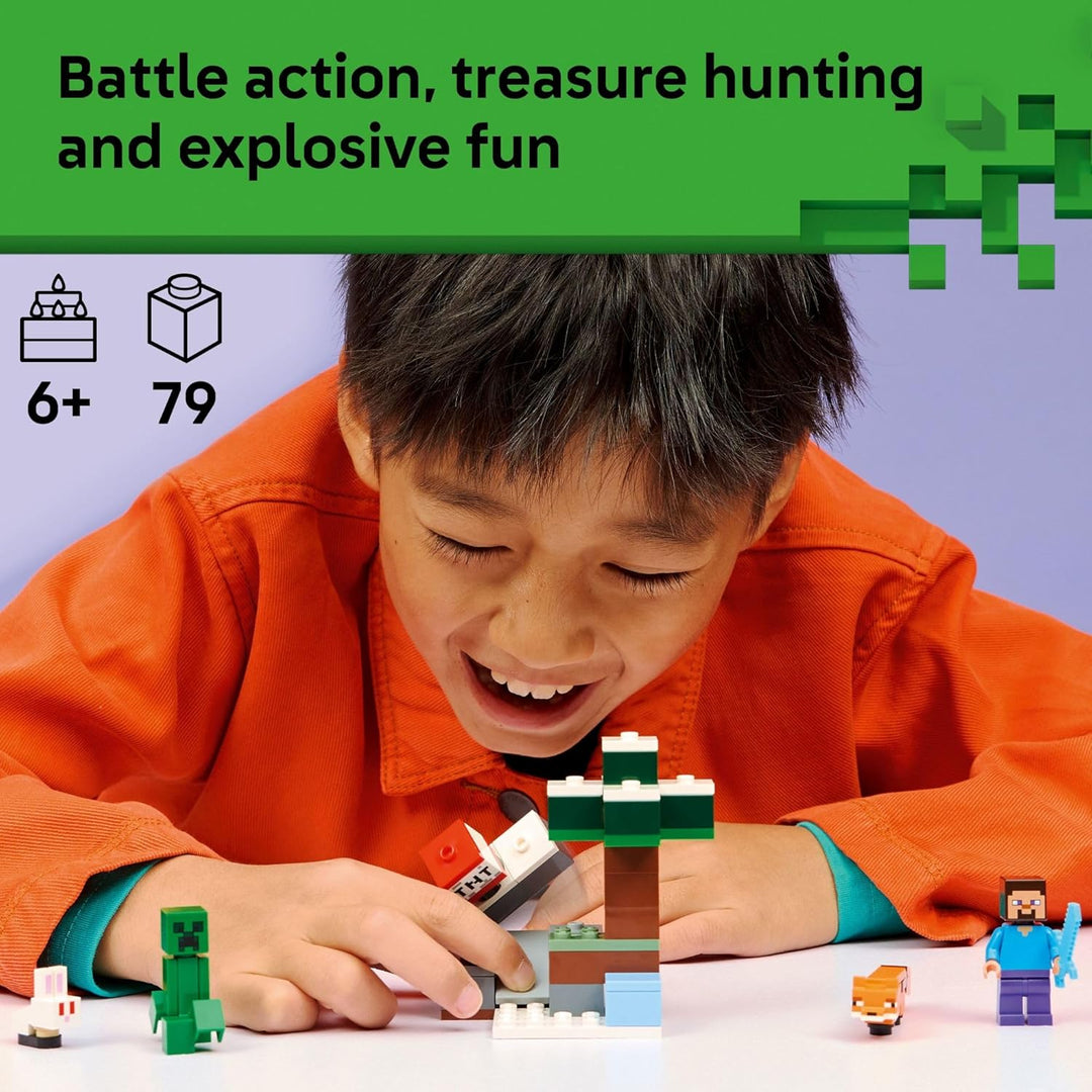 LEGO Minecraft Steves Taiga Adventure Building Toy para