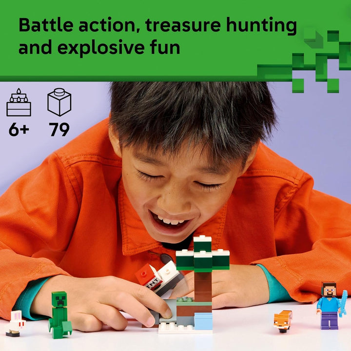 LEGO Minecraft Steves Taiga Adventure Building Toy para