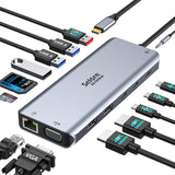 Estación de acoplamiento Selore USB C de monitor dual, estación de...