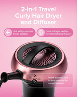 Secador de Pelo Bellissima Diffon Worldwide con Difusor para Cabell...