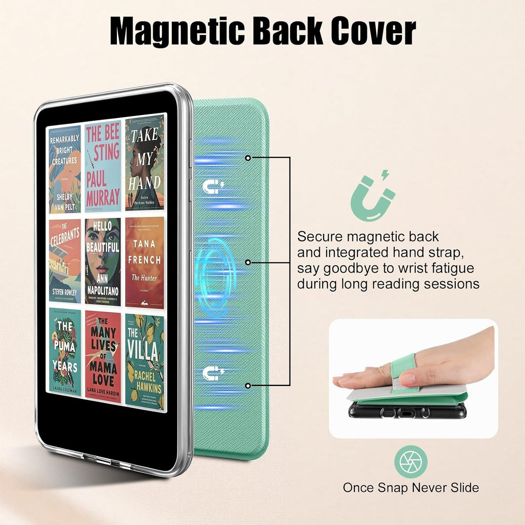 Funda magnética para Kindle 11ª generación de 6 pulgadas, correa de mano