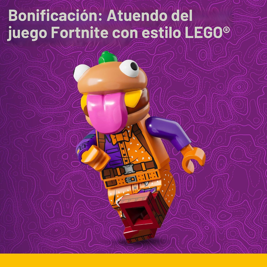 LEGO Fortnite Durrr Burger Restaurant - Juego de construcción de videojuegos para niños y niñas, a partir de 10 años - Fortnite Minifigures Beach Boss, Grimy y más - Idea de regalo para cumpleaños y fanáticos de los juegos - 77076