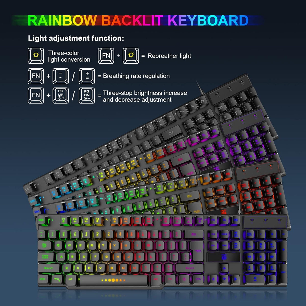 Teclado y mouse para juegos auriculares alfombrilla de