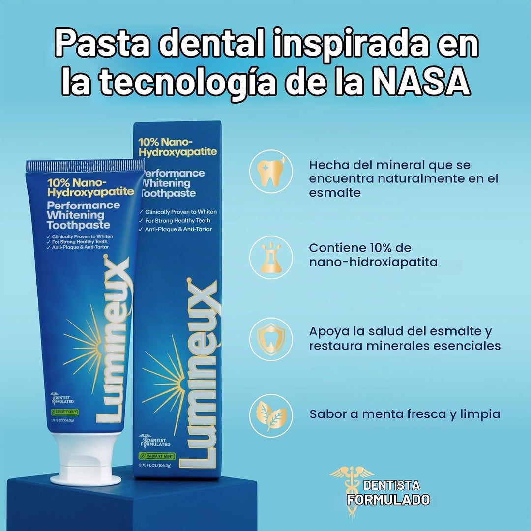 Lumineux Pasta de dientes blanqueadora 10% Nano hidroxiapatita, 3.7...