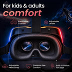 3D Auricular de Realidad Virtual para Niños + Control Remoto Android - para iPhone y teléfonos Android