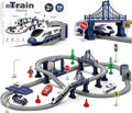 Juegos de trenes para niños 4-7, 104 piezas Trenes a pilas con pistas