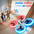 Veeniix - Mini dron para niños anticolisión RC Quadcopter LED Light