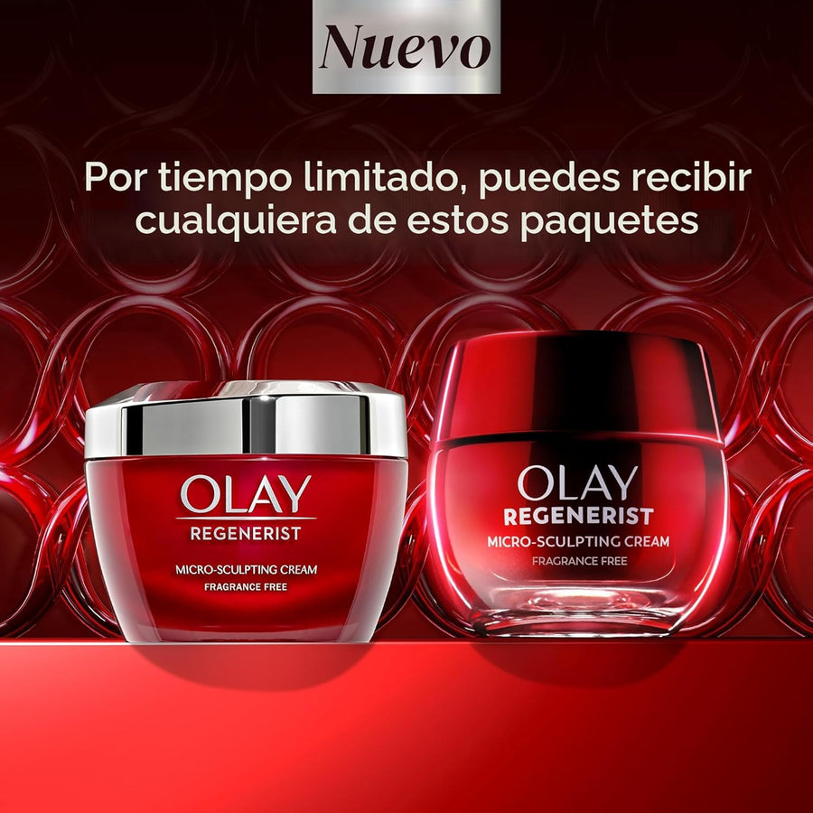Crema facial hidratante Olay Regenerist Micro-Sculpting, paquete de...