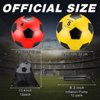 12 pelotas de fútbol desinfladas de Navidad, tamaño 5/4 a granel con bolsa de cordón para fútbol oficial, deporte, cristiano, donación, regalo de Navidad