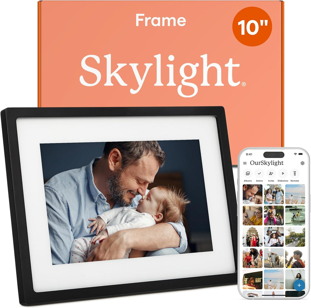 Skylight Marco de fotos digital, capacidad de carga desde el teléfono, 10