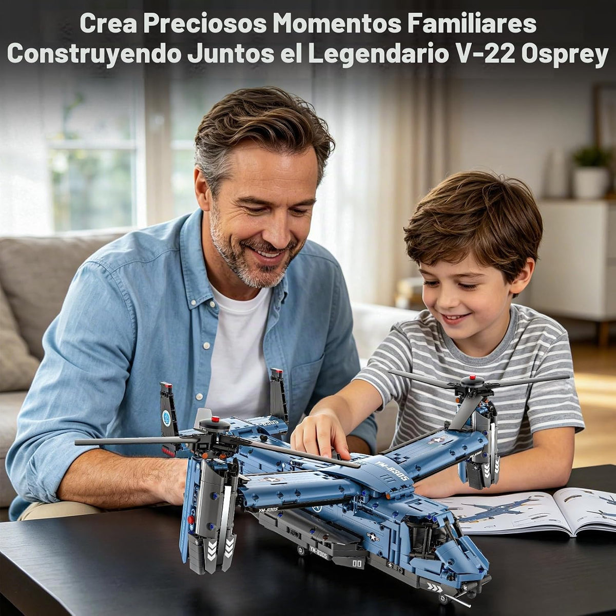 1486 piezas V-22 Osprey Militar Tiltrotor Avión Bloques de Construcción