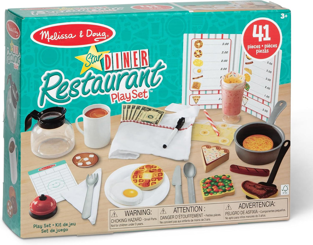 Melissa &amp; Doug \u2013 Juego de casa Star Diner Restaurante (41...