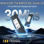 Drone 1080P con cámara para niños y adultos principiantes, cuadricóptero FPV plegable con una tecla de despegue/aterrizaje, control de gestos, giros de 360°, 2 baterías, regalo de juguete para
