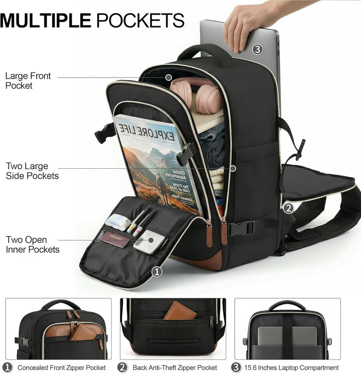 TILYMOL Travel Backpack for Women &amp; Men - 15.6 inch Laptop Bag...