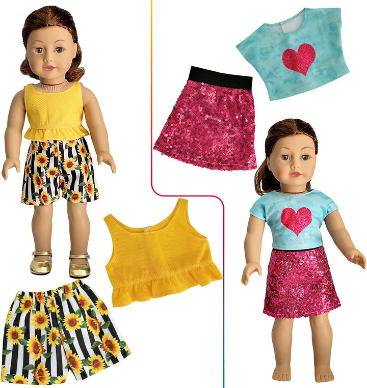 HOAKWA Ropa y accesorios de muñeca americana para muñecas de 18 pul...