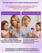 Teléfono inteligente para niños para niñas de 3 a 12 años, teléfonos de
