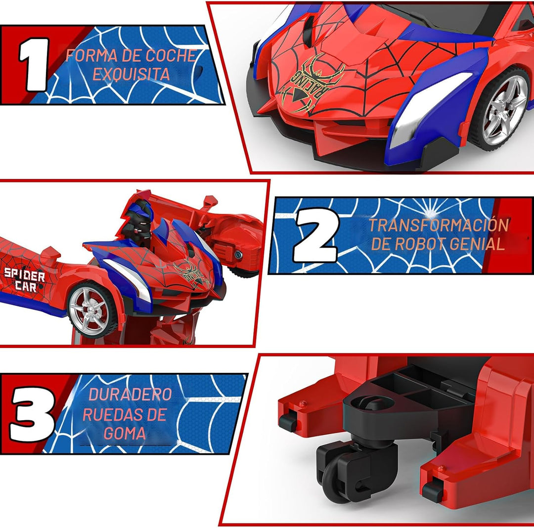 BLUEJAY Transform Rc Cars para niños 4-7 8-12, Auto de control remo...