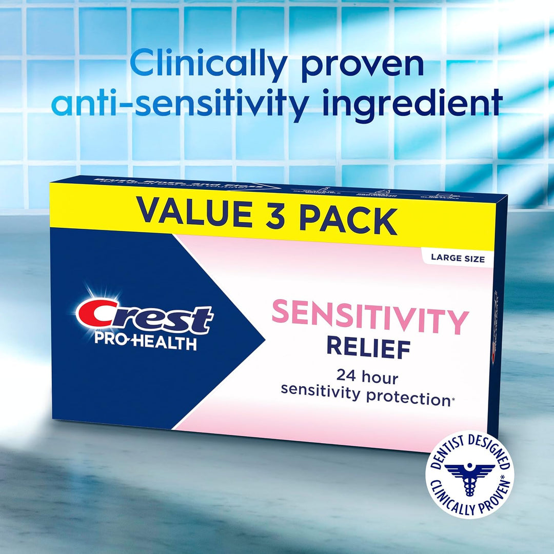 Crest Sensitivity - Pasta de dientes de 4.8 onzas (paquete de 3), a...