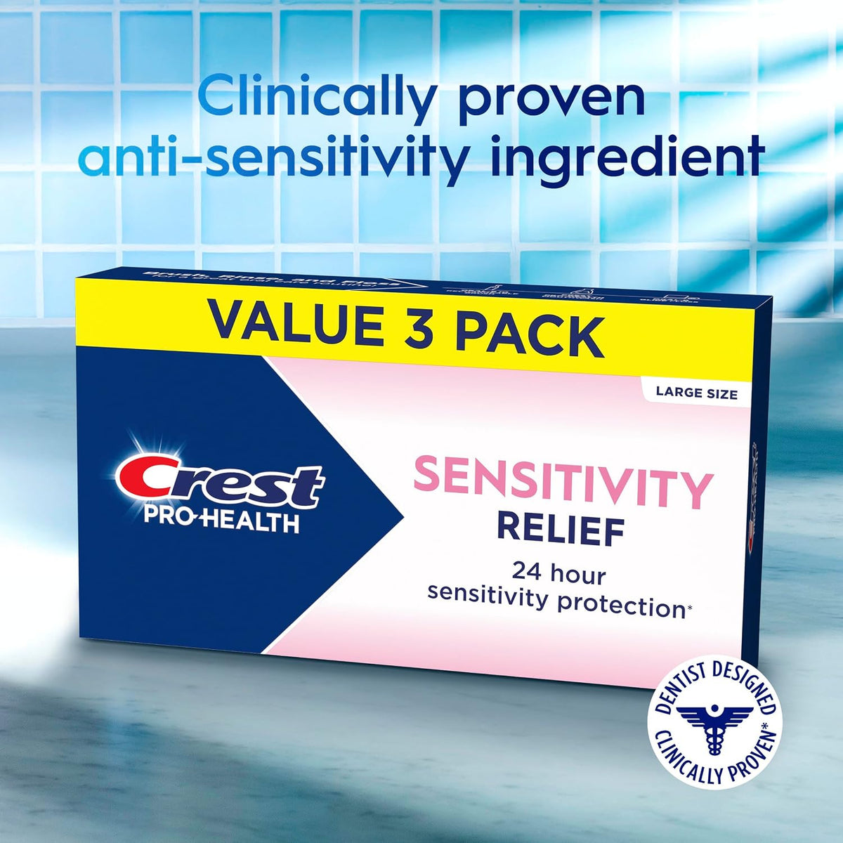 Crest Sensitivity - Pasta de dientes de 4.8 onzas (paquete de 3), a...