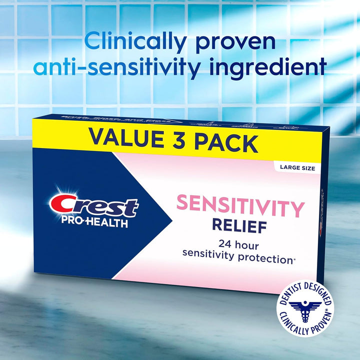 Crest Sensitivity - Pasta de dientes de 4.8 onzas (paquete de 3), a...