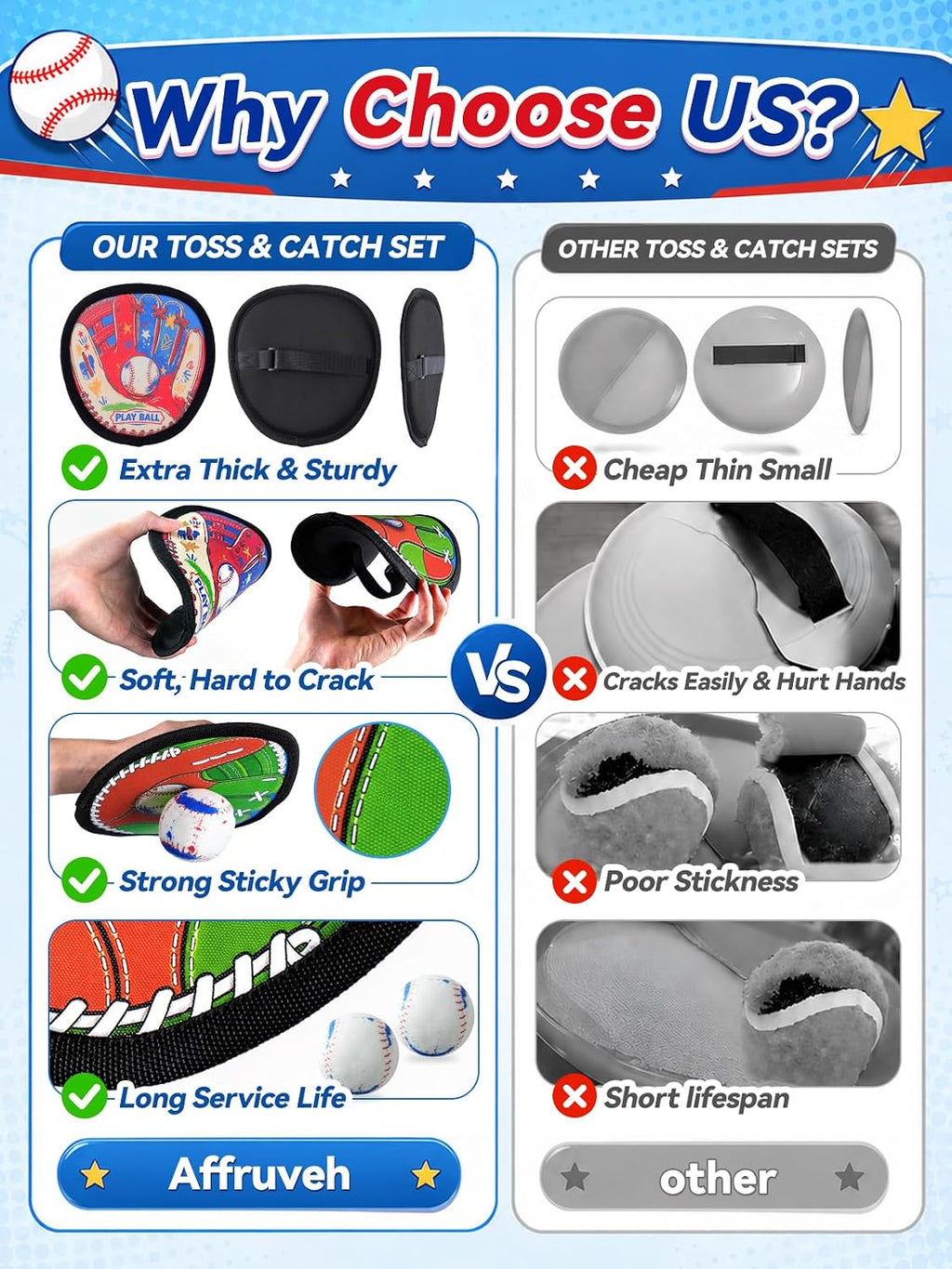 Juego de pelota para lanzar y atrapar, juguetes para niños de 3, 4, 5, 6, 7