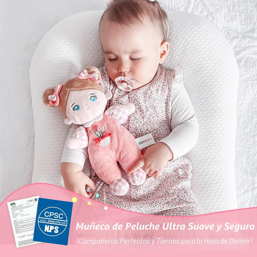 OUOZZZ - Set de regalo de minimuñeca rosa de bebé afelpada de 10 pu...
