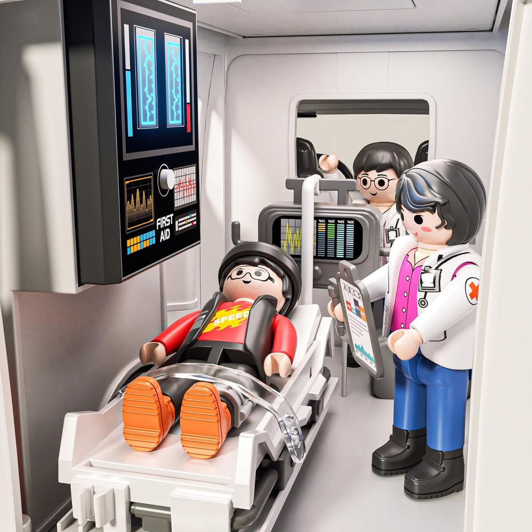 Doloowee Camión de juguete de ambulancia para niños de 3 a
