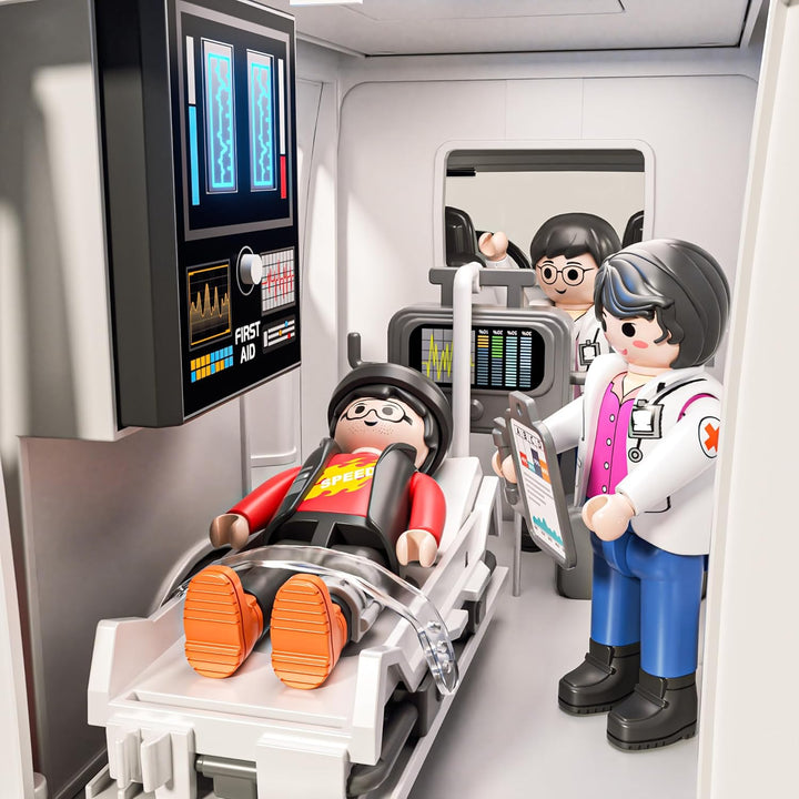 Doloowee Camión de juguete de ambulancia para niños de 3 a
