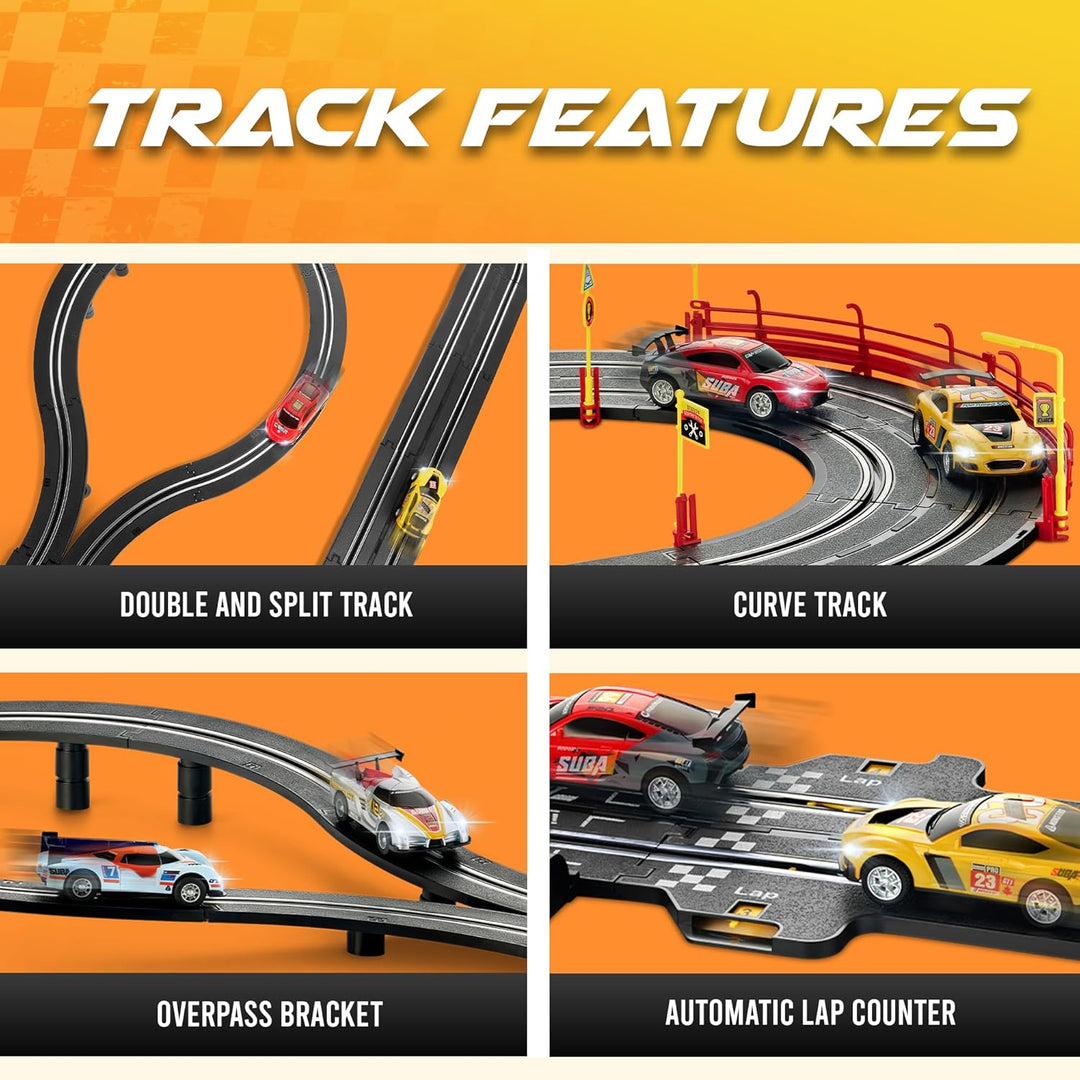 Slot Car Race Track Sets - Juego de pistas de carreras eléctricas,...