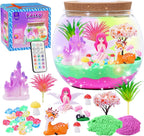 Kit de terrario de hadas para niñas, kit de jardín de hadas iluminado, regalo para niñas de 4 a 12 años, el mejor regalo de cumpleaños para niñas